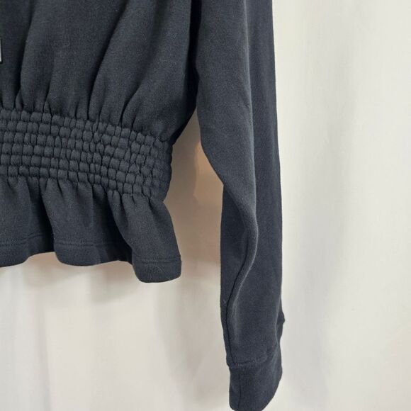 ba&sh Daris Cropped Hoodie in Black - Size 1 - Picture 6 of 12
